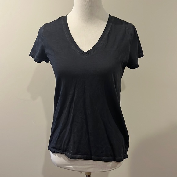 Michael Kors Faded V Neck Tee Size S in Charcoal Gray - Picture 1 of 6